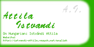 attila istvandi business card