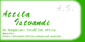 attila istvandi business card